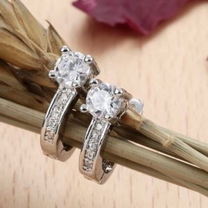 Sterling silver and cubic zirconia earrings